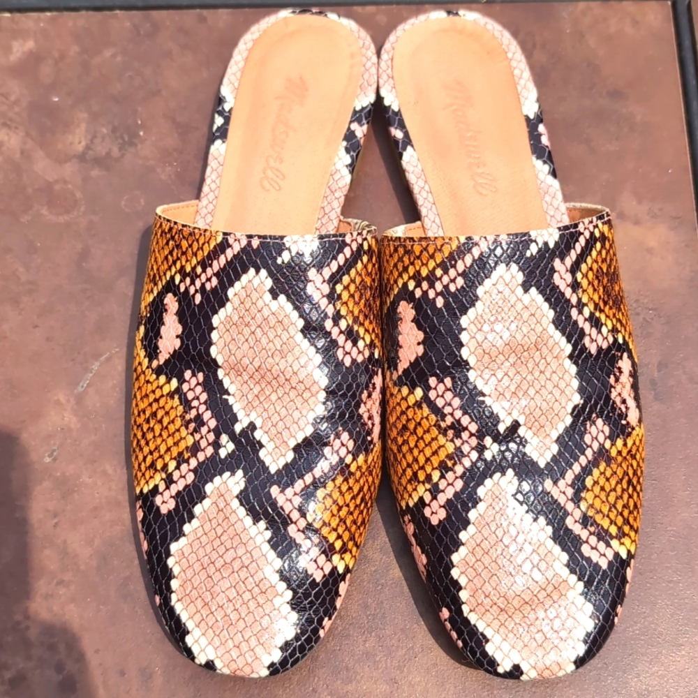 Madewell Cory Snake Print Mules - Picture 3 of 6